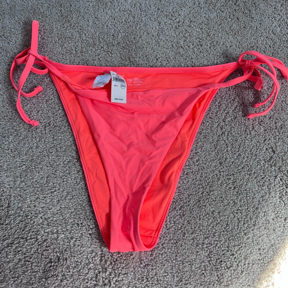 Aerie Bright Coral Bikini Bottom